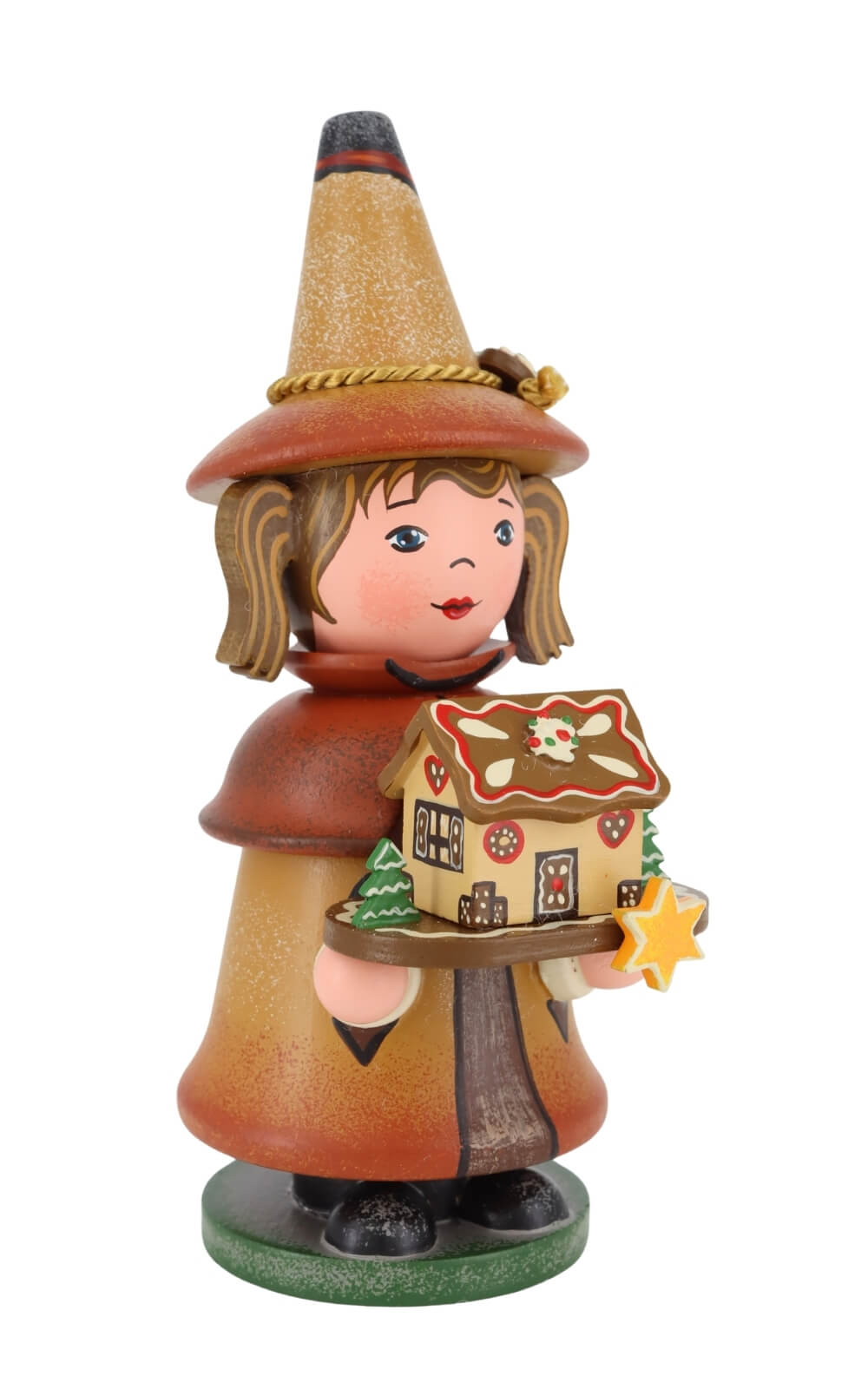 Räucherwichtel mit Pfefferkuchenhaus, 14 cm von Hubrig Volkskunst_2