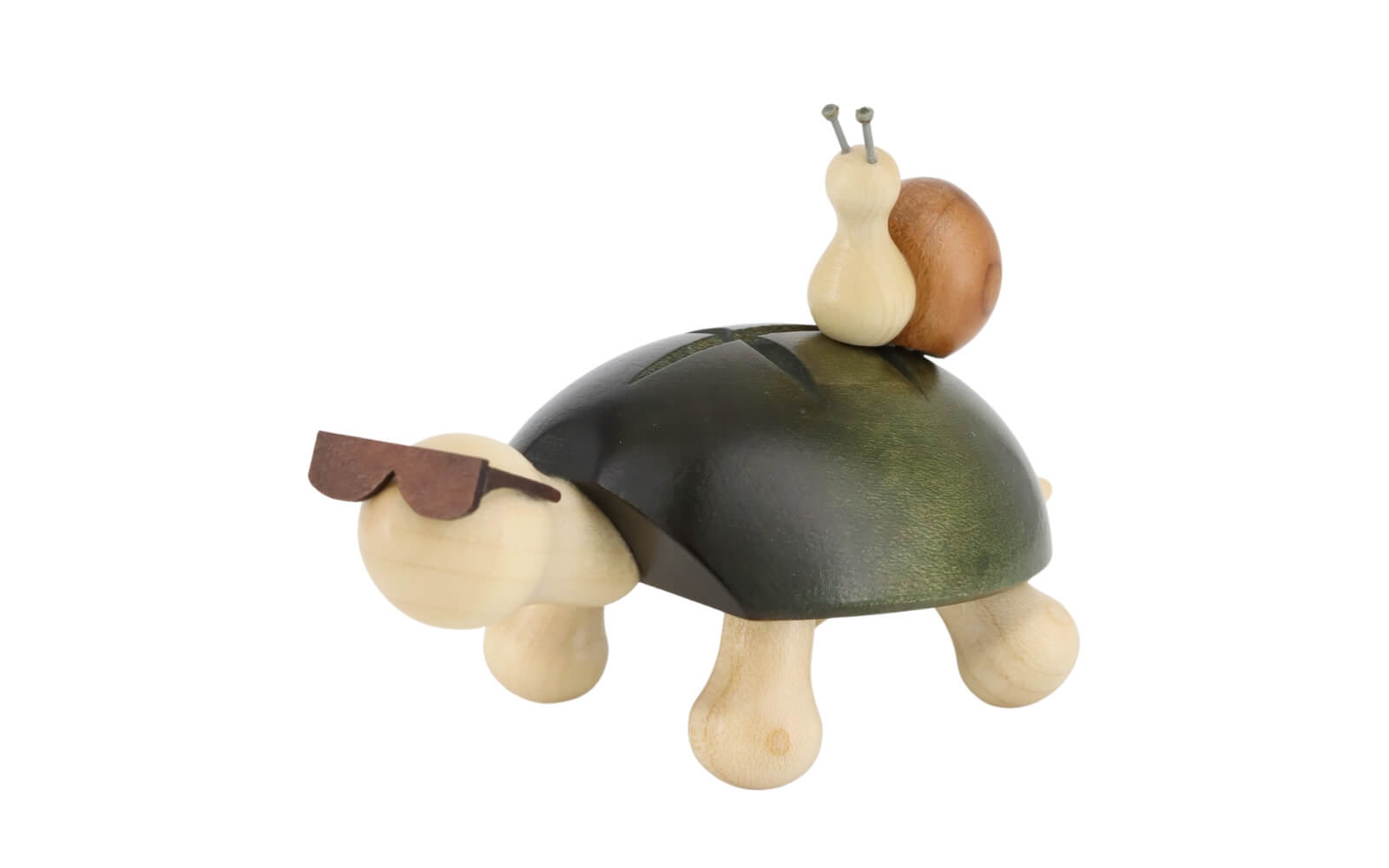 Miniatur Schildkröte Fred mit Schnecke von SEIFFEN.COM_2
