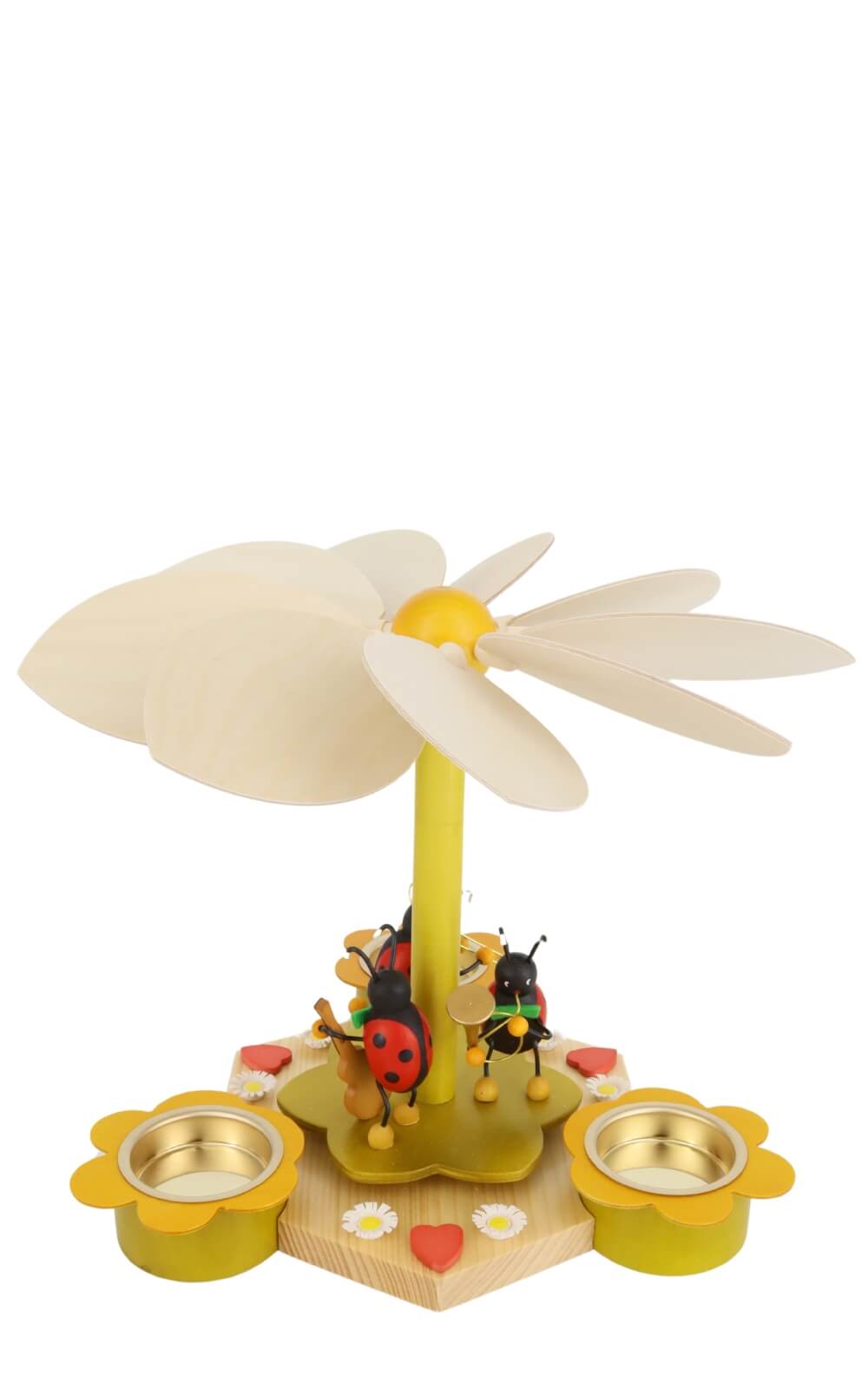 Teelichtpyramide mit Käfermusikanten, 19 cm von Ralf Zenker_1