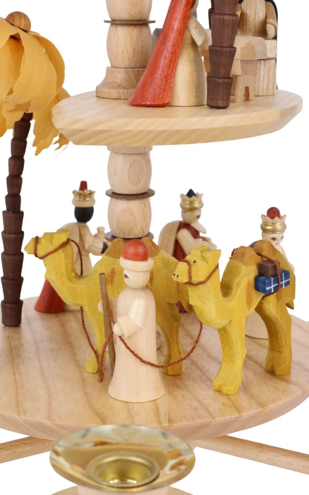 Weihnachtspyramide Christi Geburt, 3 – stöckig, natur, 40 cm von Richard Glässer_4