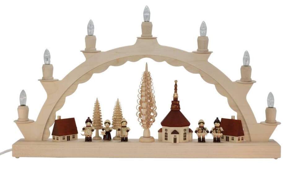 Schwibbogen Seiffener Dorf mit Romy Thiel Kinder von SEIFFEN.COM_2