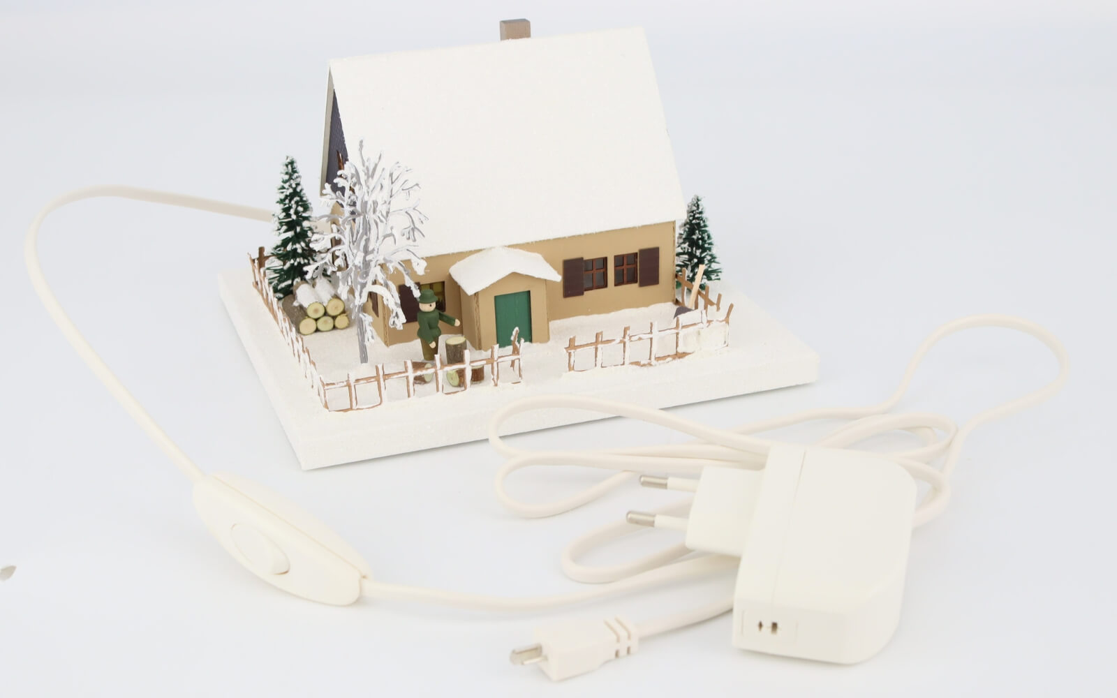 Lichterhaus Erzgebirgshaus mit Weihnachtsstube, klein, 12 cm von Birgit Uhlig_6