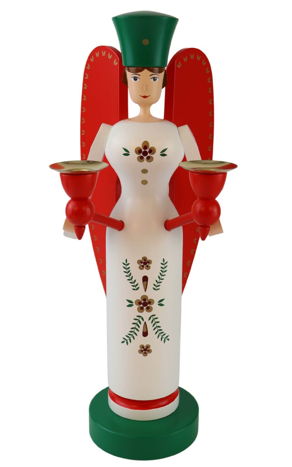 Weihnachtsengel für Wachskerzen, 32 cm, farbig von Richard Glässer