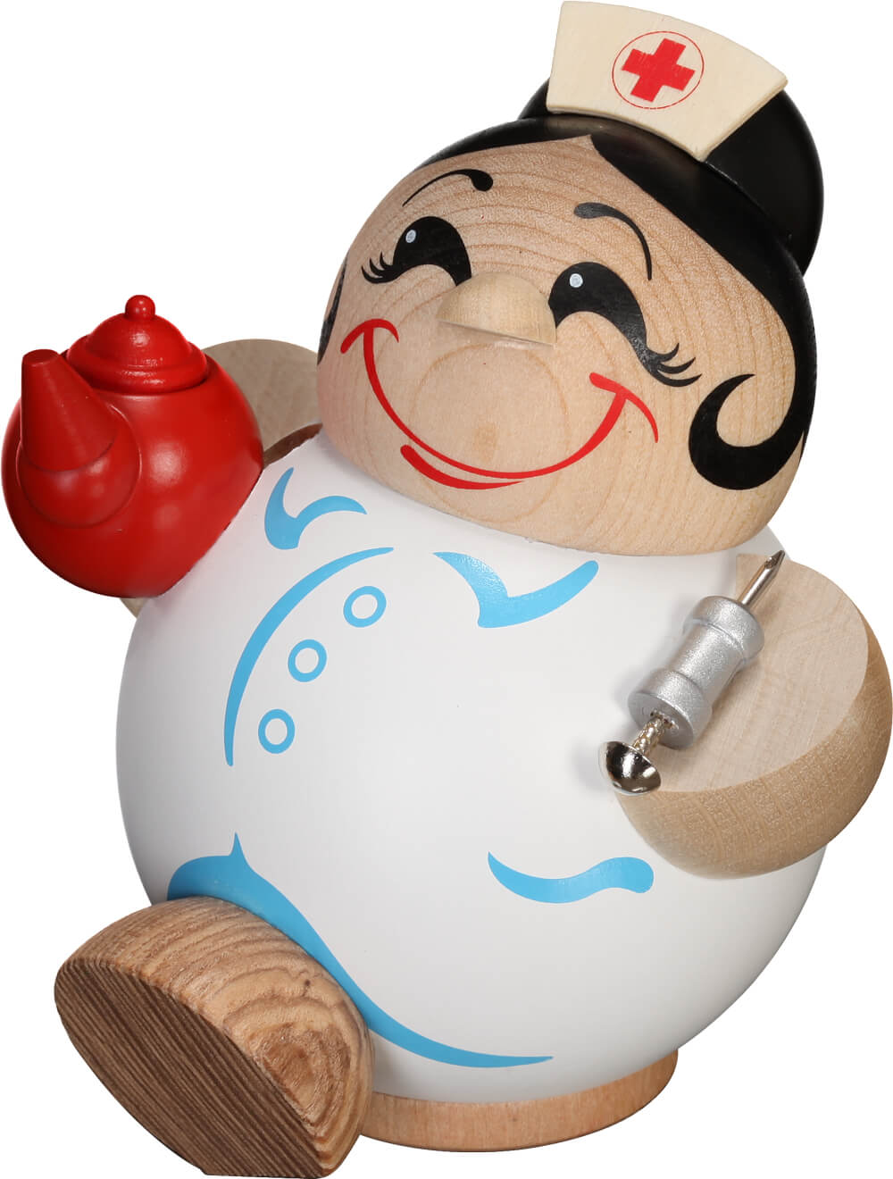 Räuchermännchen - Kugelräuchermann Schwester, 11 cm, farbig von Seiffener Volkskunst eG