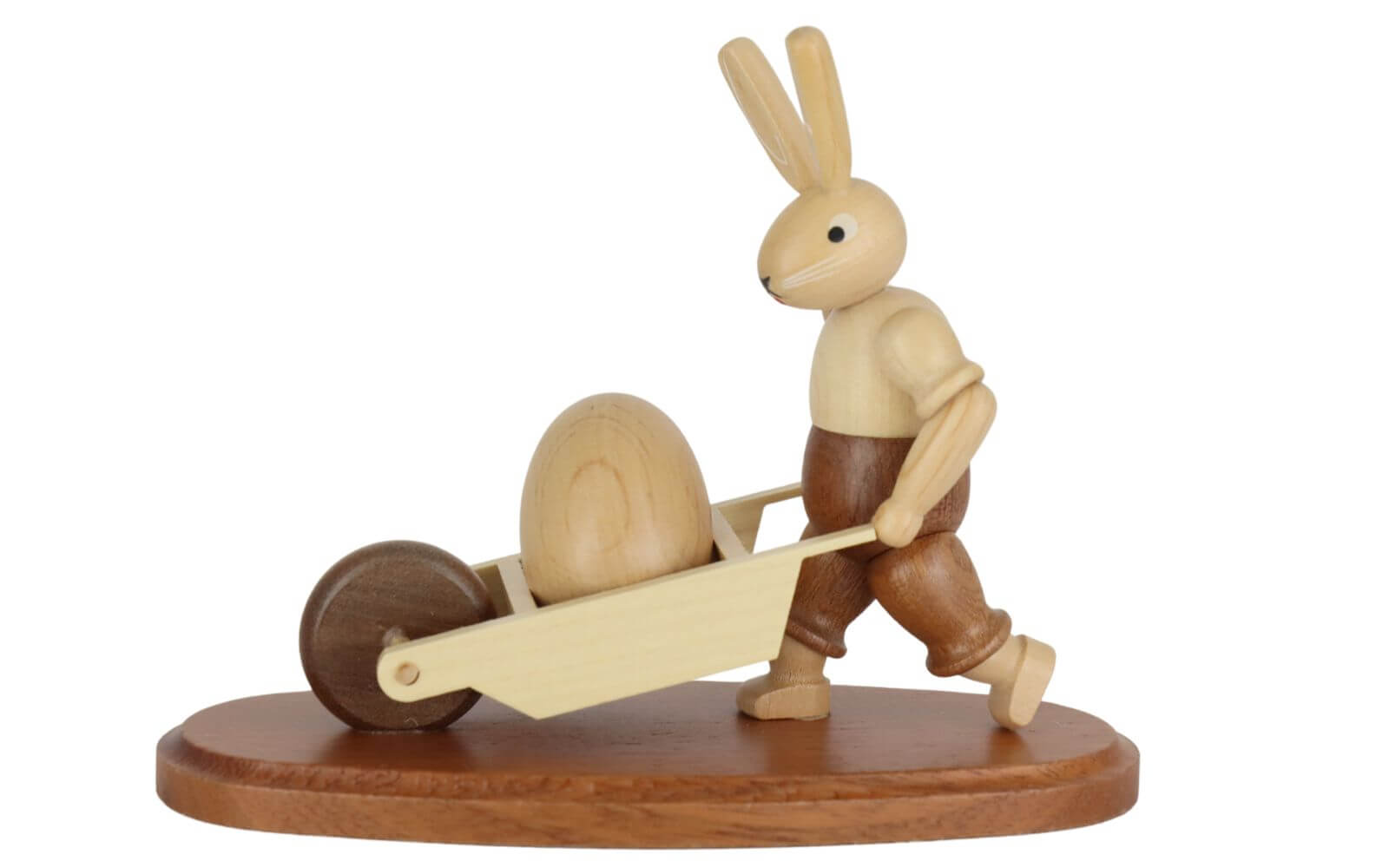Hase mit Schubkarre, 11 cm, natur von Müller Kleinkunst_1