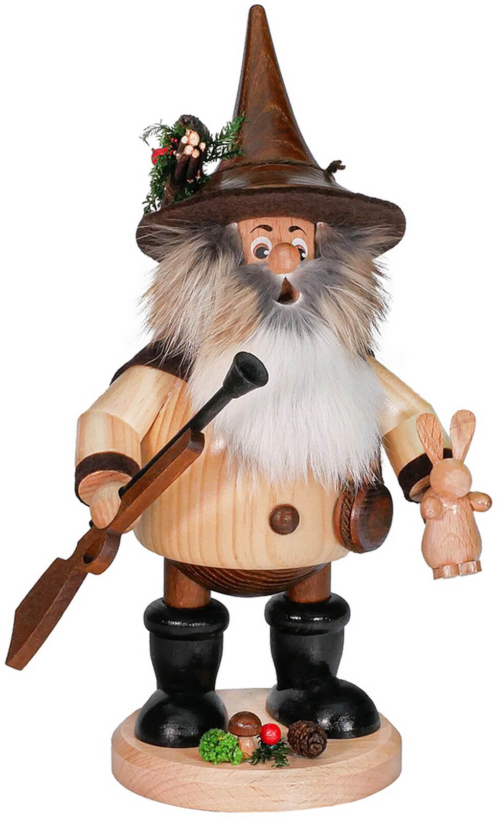 Räuchermännchen Wichtel Wilderer, 26 cm von DWU Drechselwerkstatt Uhlig