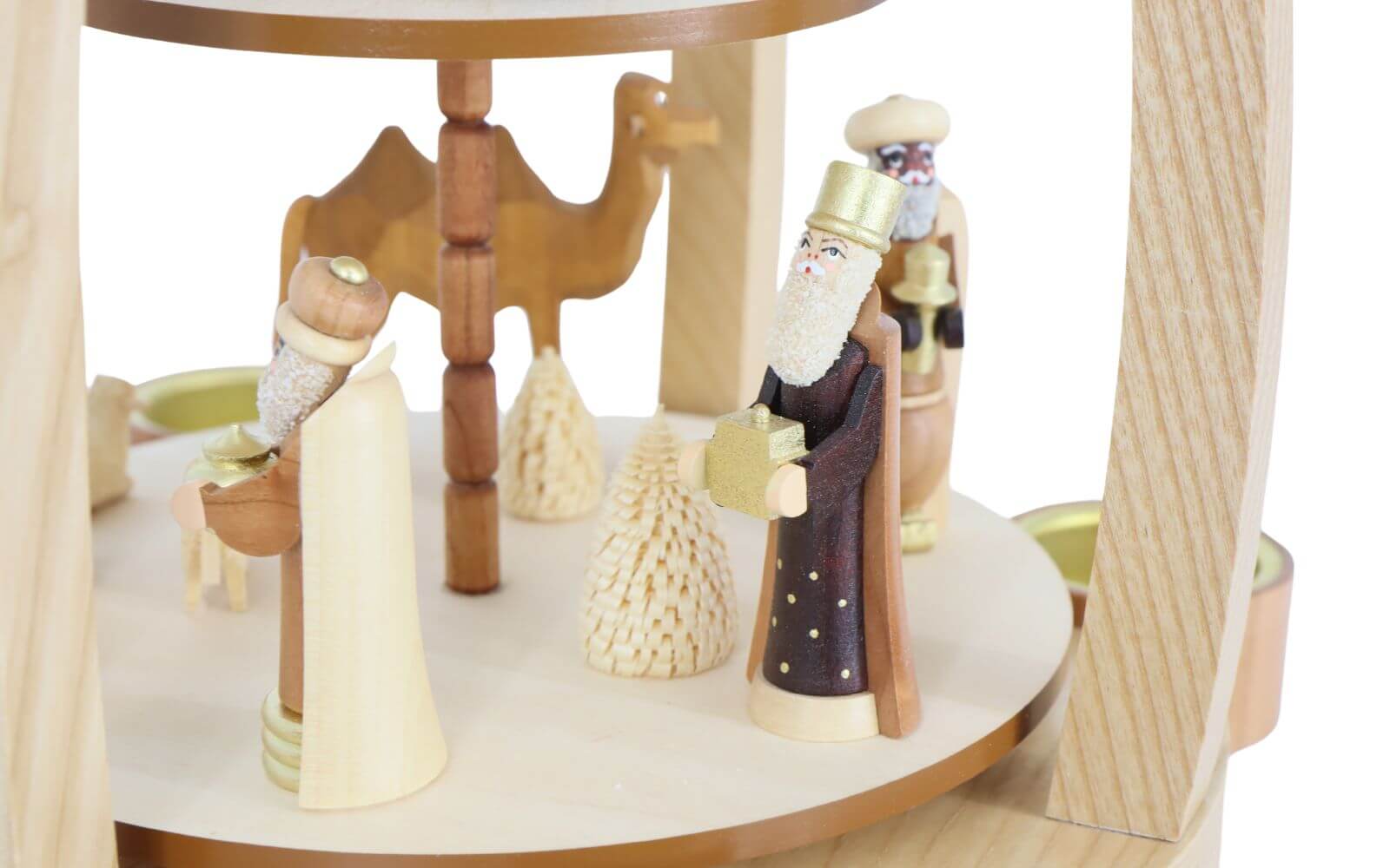 Teelichtweihnachtspyramide mit Krippe, 2 - stöckig von Knuth Neuber_5