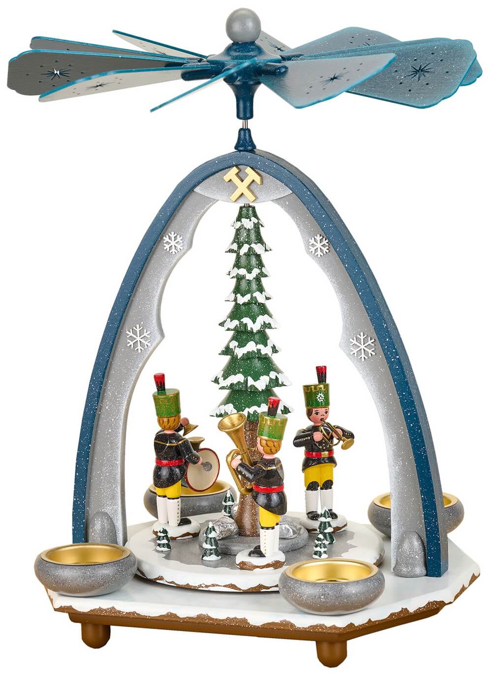 Weihnachtspyramide mit Bergmannskapelle von Hubrig Volkskunst