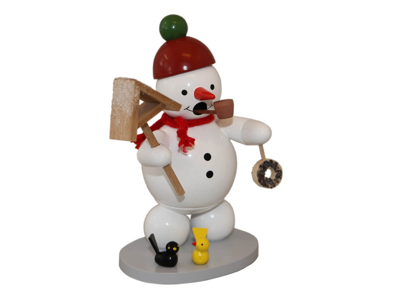 Räuchermännchen Schneemann mit Vogelhaus, 12 cm von Ralf Zenker