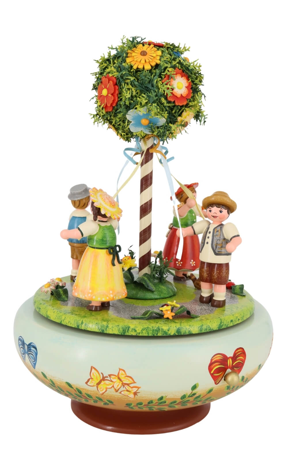 Spieluhr Maientanz, Melodie Komm lieber Mai, 26 cm, farbig von Hubrig Volkskunst_3