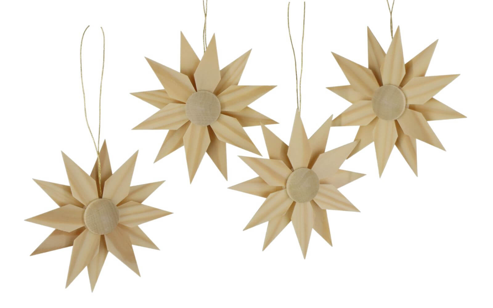 Christbaumschmuck Stern, 4 Stück, Durchmesser 8 cm von Martina Rudolph