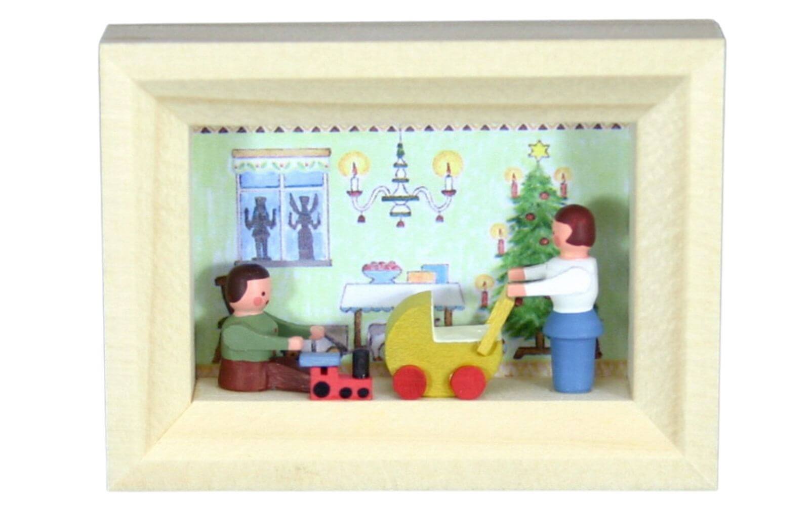 Miniatur im Rähmchen Weihnachtsstube Gunter Flath