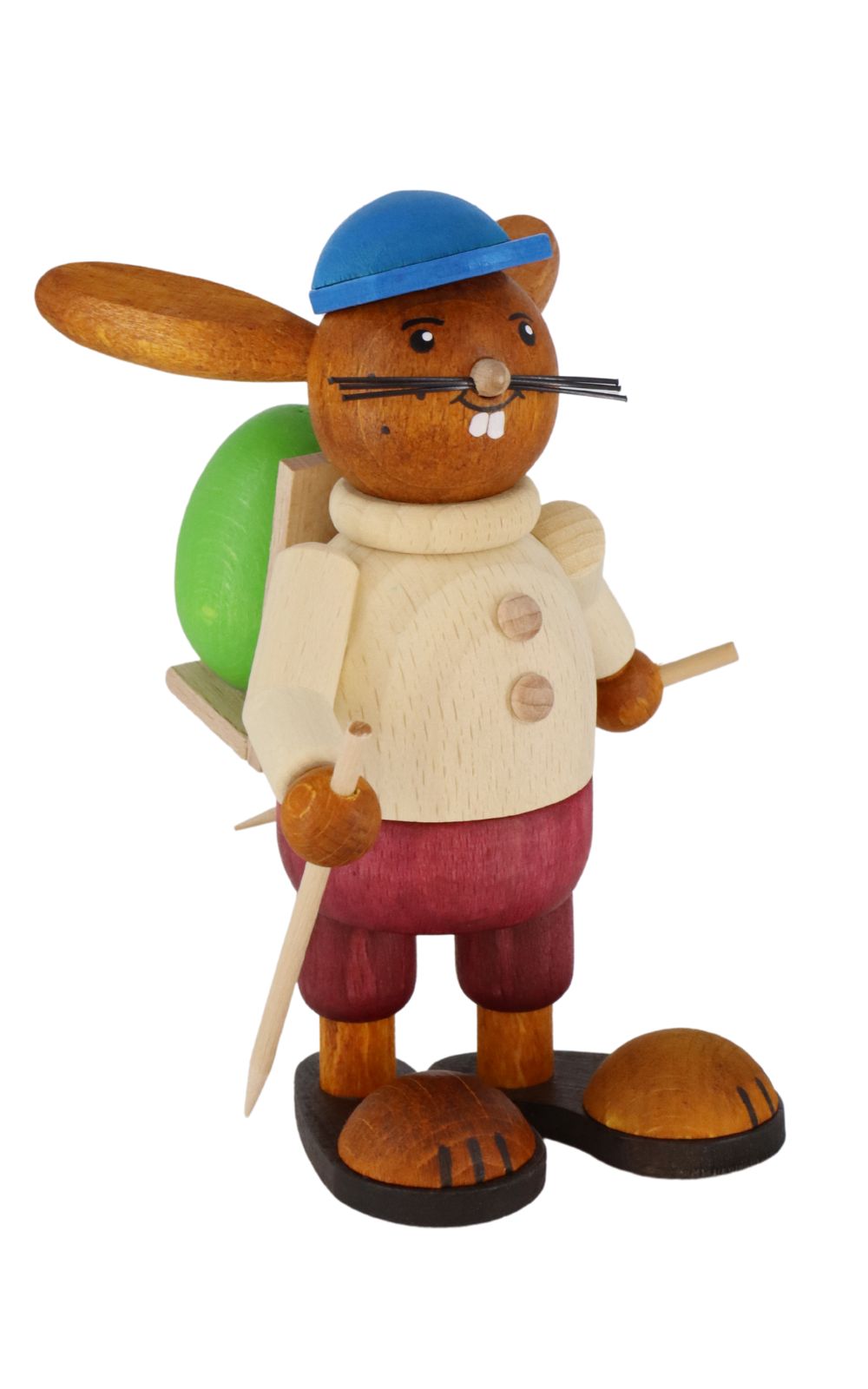Osterhase Wanderer, farbig, 13 cm von SEIFFEN.COM