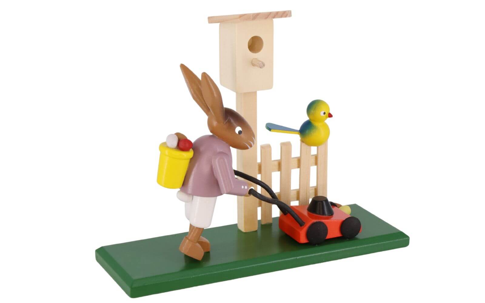 Osterhase mit Rasenmäher, 12 cm, farbig von SEIFFEN.COM_2