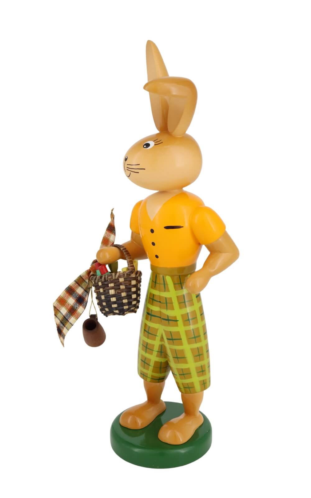 Osterhase mit Picknickkorb, 25 cm von Holzkunst Gahlenz_2