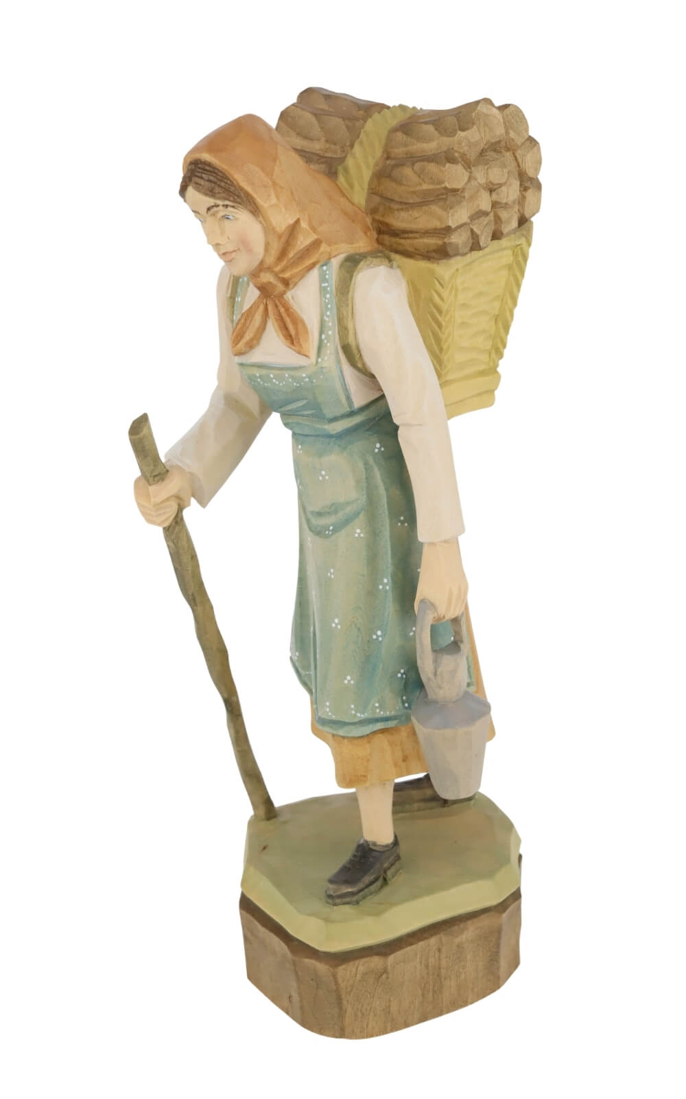 Waldfrau, geschnitzt, 25 cm, farbig von Schnitzkunst aus dem Erzgebirg3