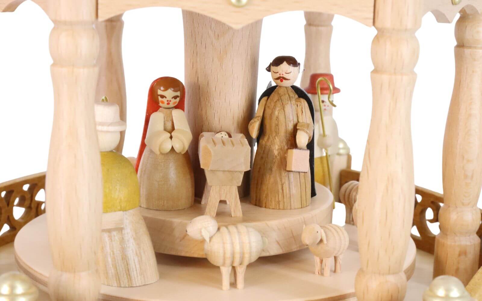 Weihnachtspyramide für Teelichte Heilige Geschichte, 5 - stöckig, 74 cm von Richard Glässer_4