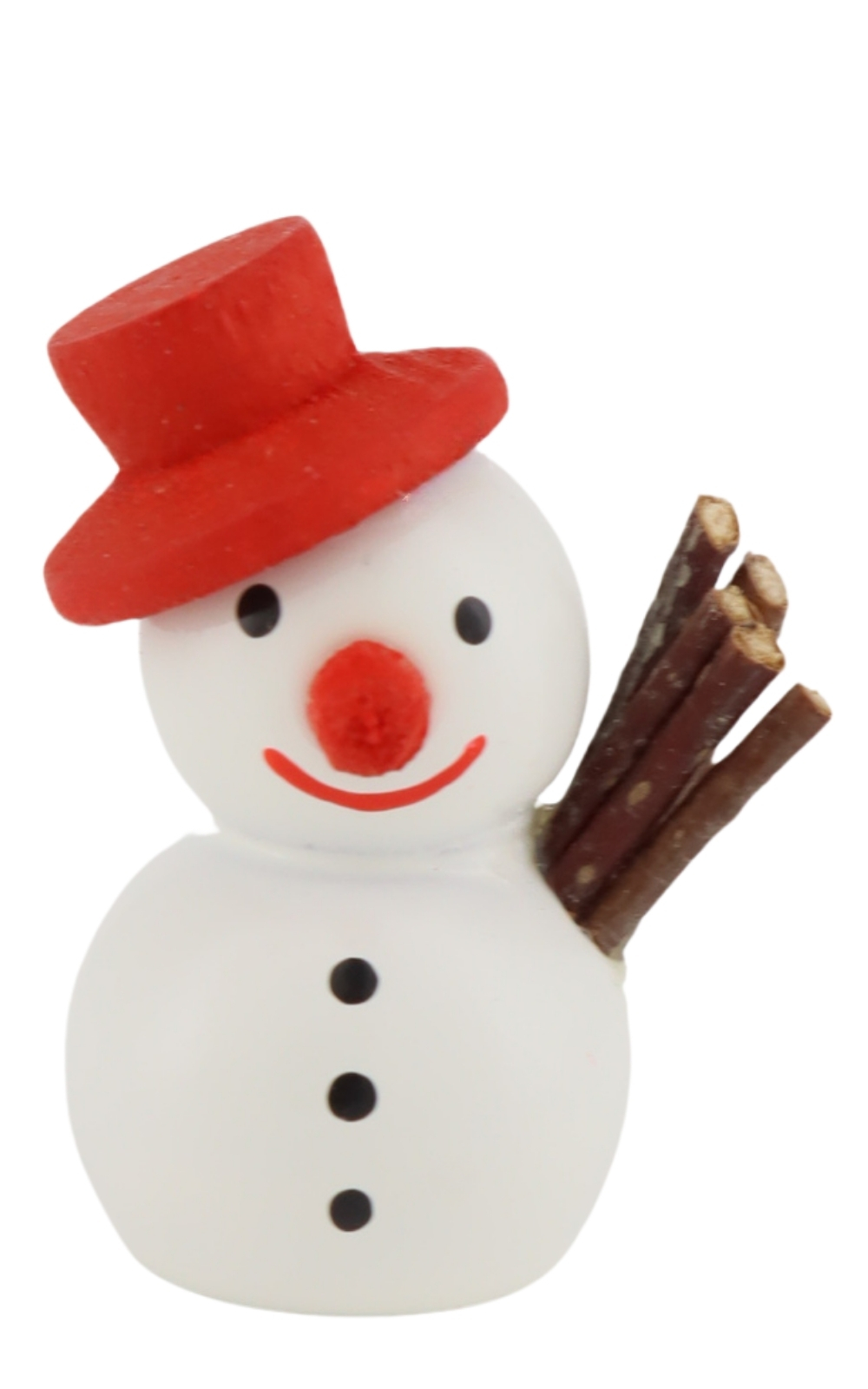 Schneemann mit rotem Hut, 3 cm von SEIFFEN.COM