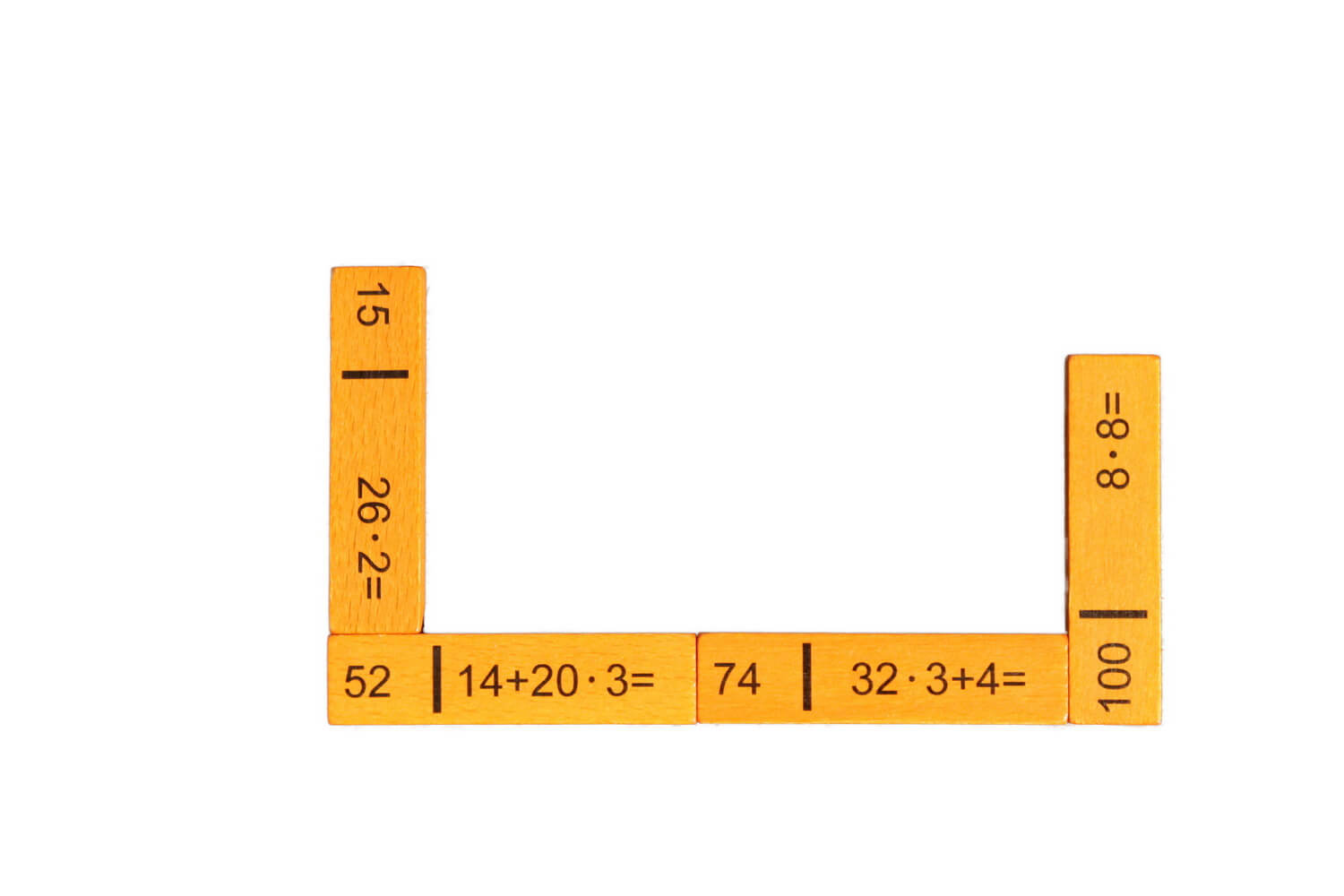 Rechendomino 2 - addieren und multiplizieren, 40 Teile von Ebert GmbH_1