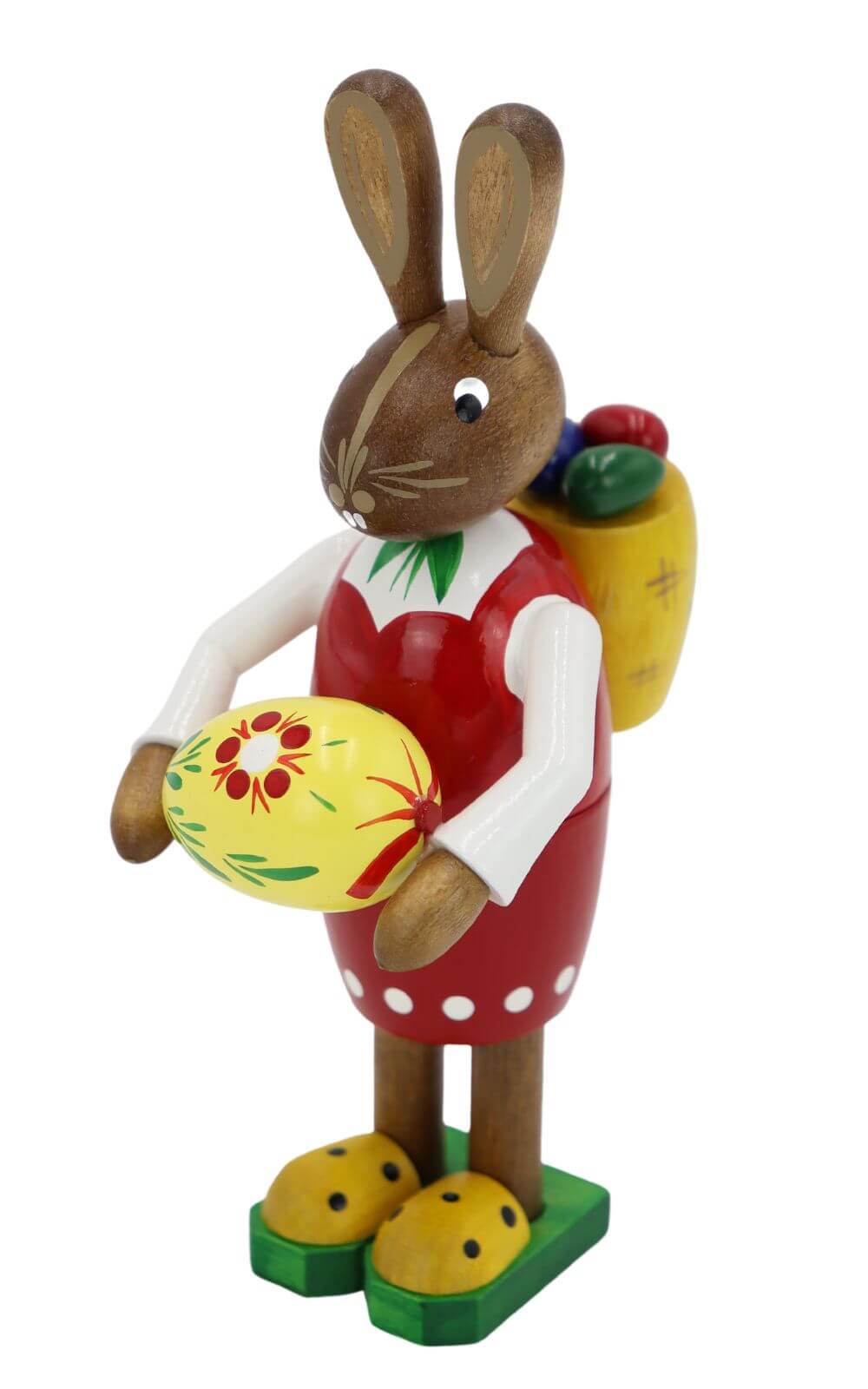 Osterhasenfrau mit Korb und großem Osterei, 15 cm von Figurenland Uhlig GmbH_1
