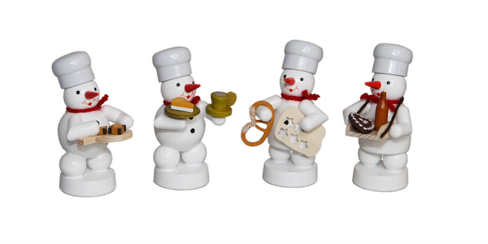 Schneemannquartett Weihnachtsbäckerei IV, farbig von Ralf Zenker