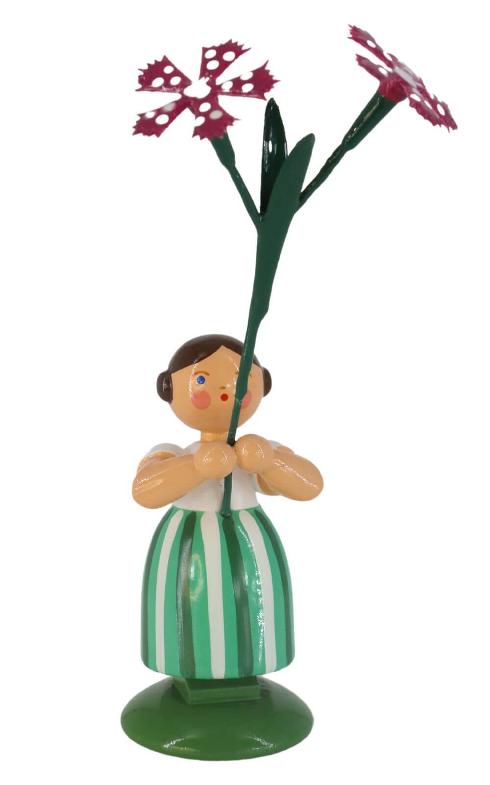 Blumenmädchen mit Wiesennelke, 12 cm von HODREWA Legler