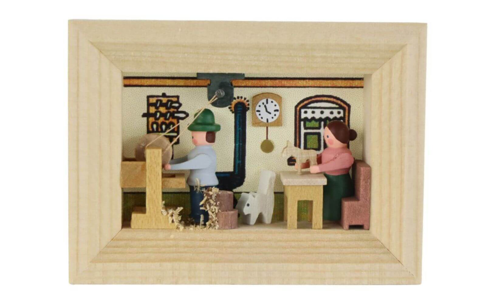 Miniatur im Rähmchen Drehstube von Gunter Flath_1