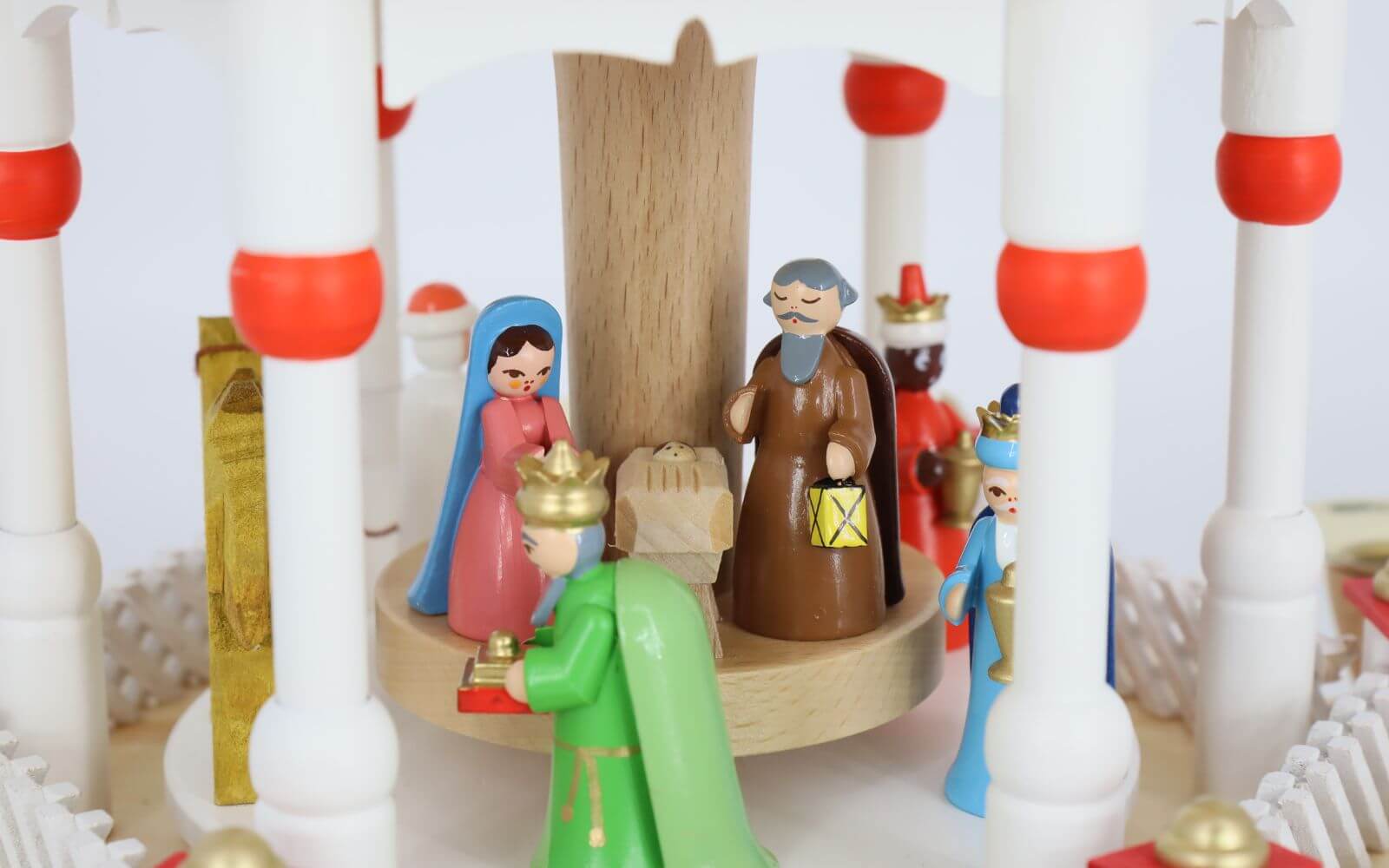 Weihnachtspyramide mit Christi Geburt, 3 - stöckig, 40 cm von Richard Glässer_2