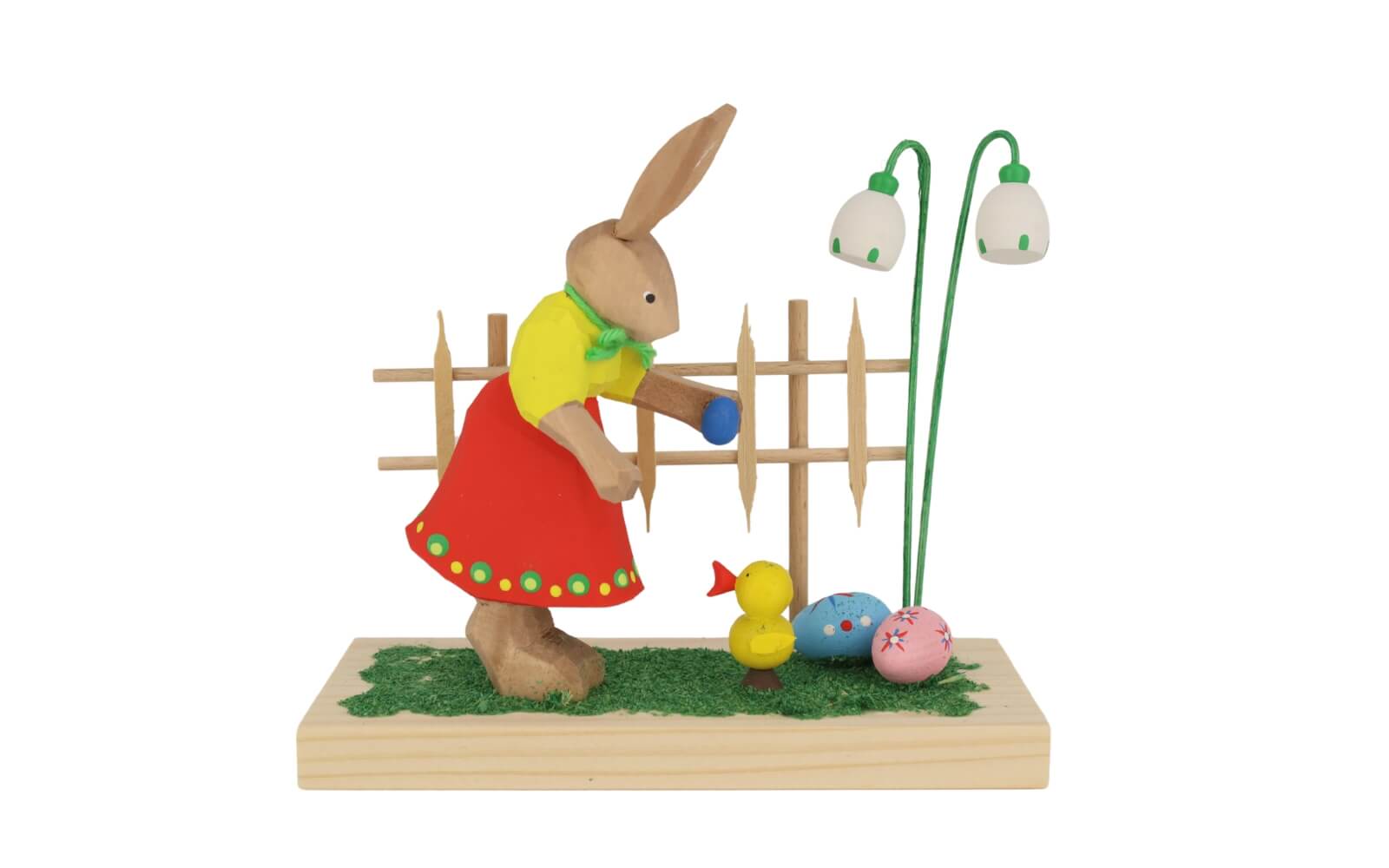 Osterhase - Häsin am Gartenzaun, geschnitzt, 11 cm von Bettina Franke_3