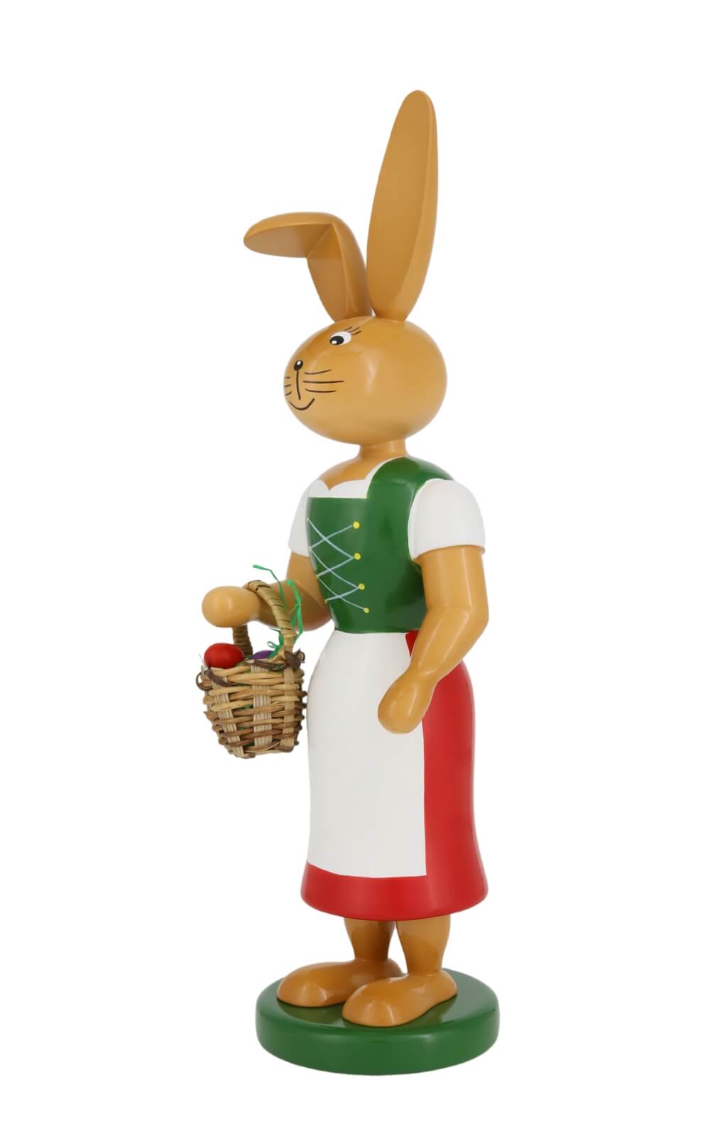 Osterhase - Häsin mit langem Rock und Schürze, 26 cm von Holzkunst Gahlenz_1