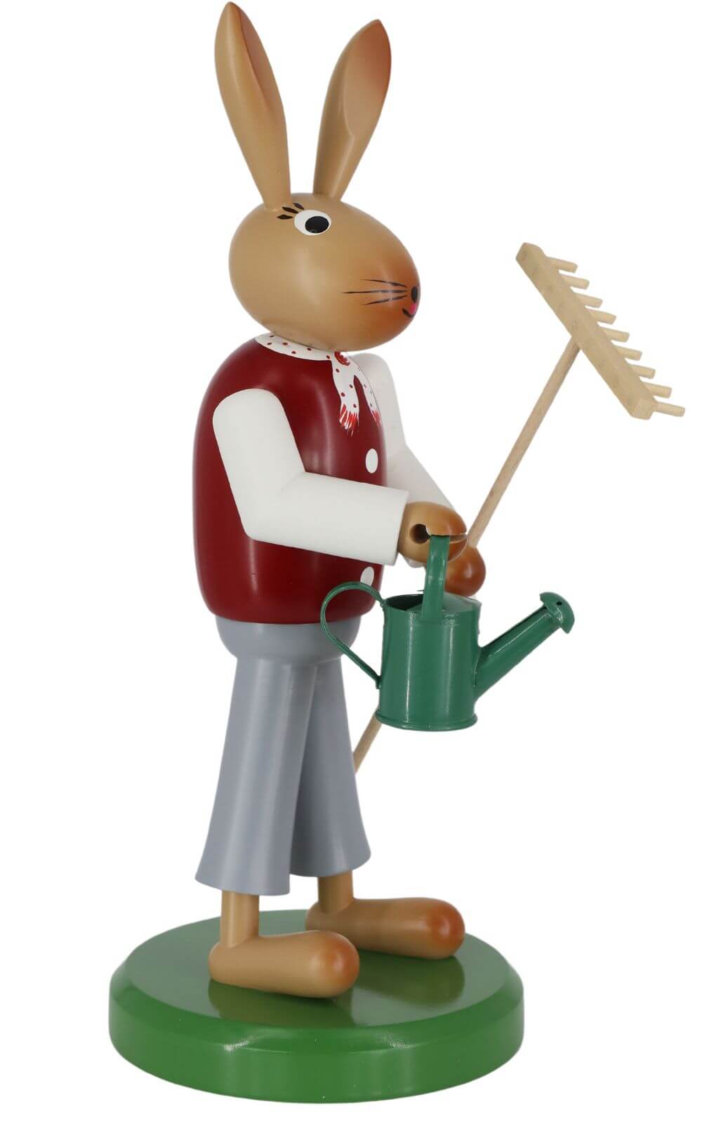 Osterhase mit Rechen und Gießkanne, 28 cm von SEIFFEN.COM_2