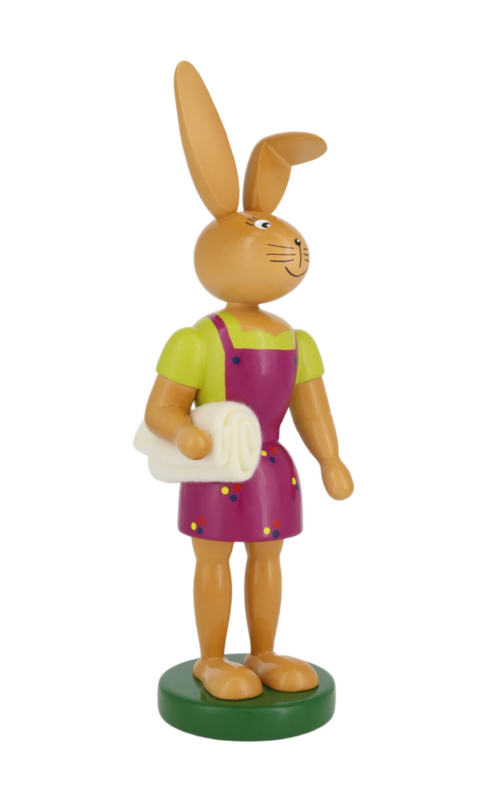 Osterhase - Häsin mit Picknickdecke, 25 cm von Holzkunst Gahlenz