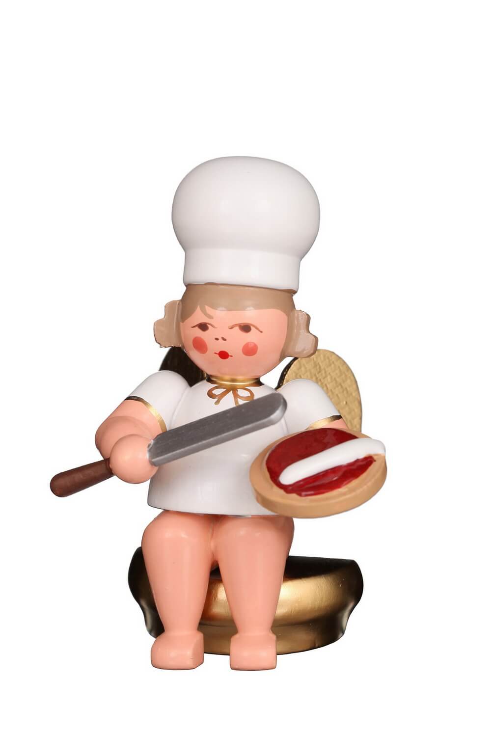 Weihnachtsengel - Bäckerengel mit Palette, 7 cm, farbig von Christian Ulbricht