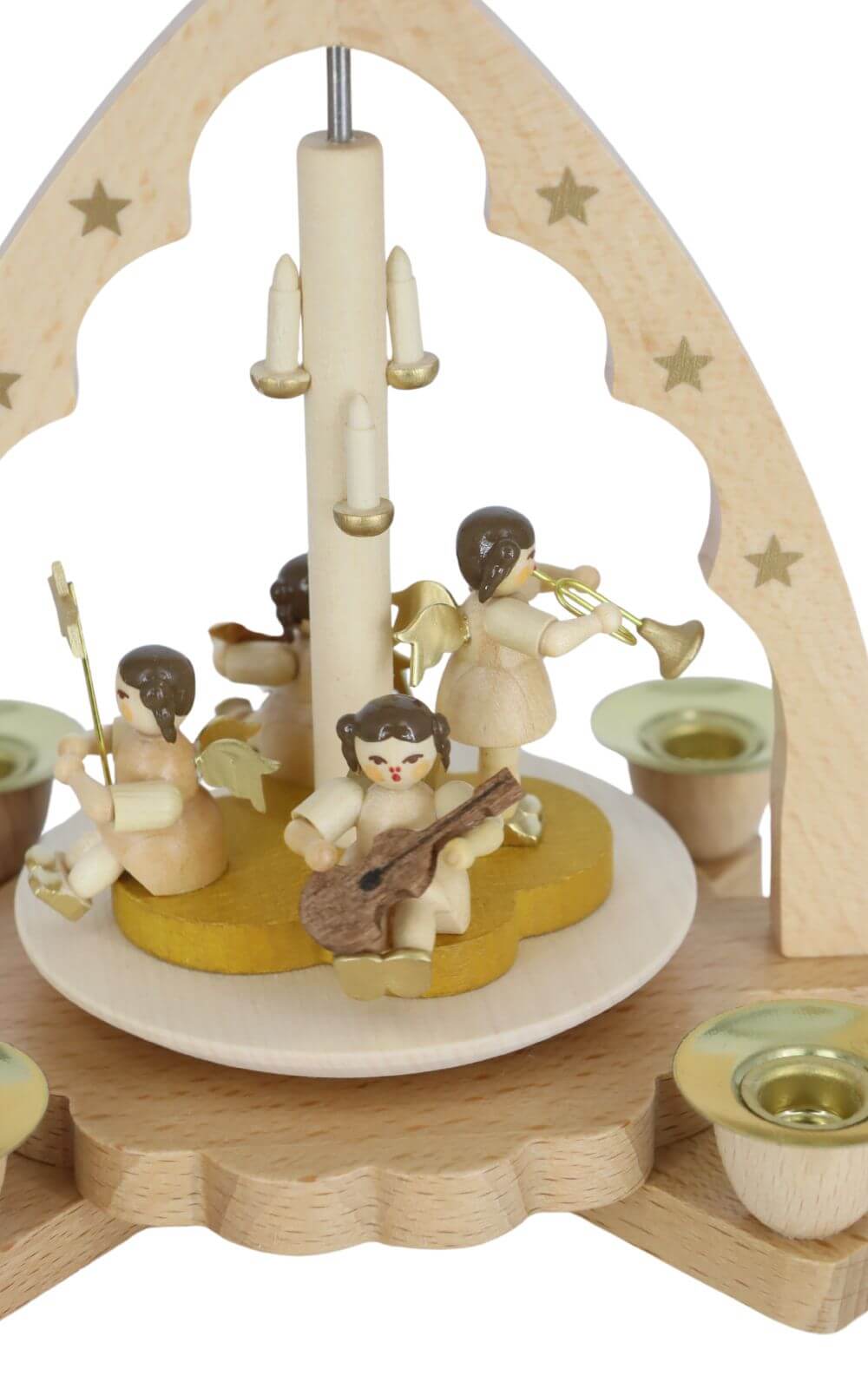 Weihnachtspyramide mit Engelkonzert, 19 cm, natur von Richard Glässer_2