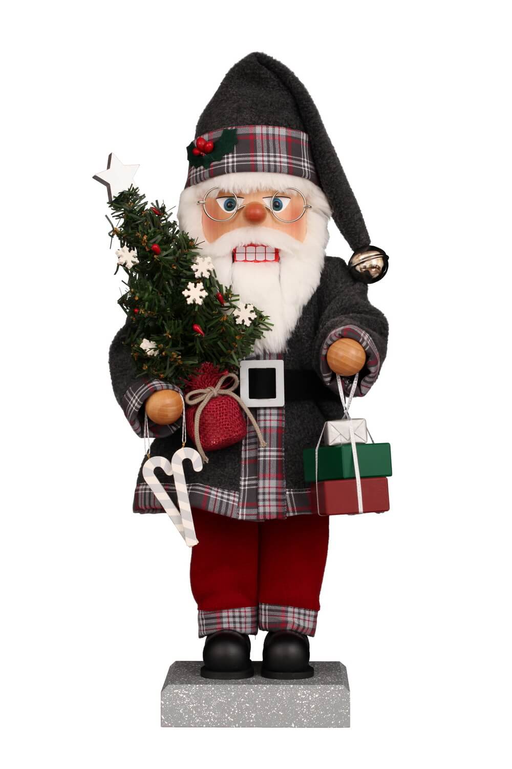 Premium Nussknacker Weihnachtsmann Geschenkeübergabe, 49 cm von Christian Ulbricht, Made in Germany