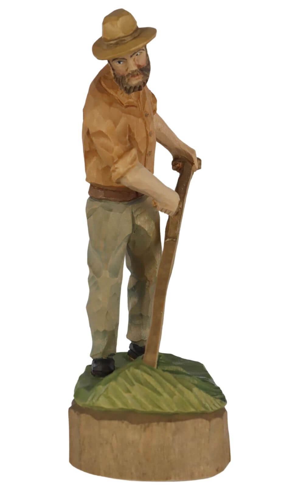 Bauer mit Sense, farbig, 25 cm, geschnitzt von Schnitzkunst aus dem Erzgebirge_2