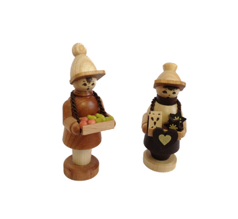 Miniaturen Markthändlerpaar, 7 cm von Spielwarenmacher Günther