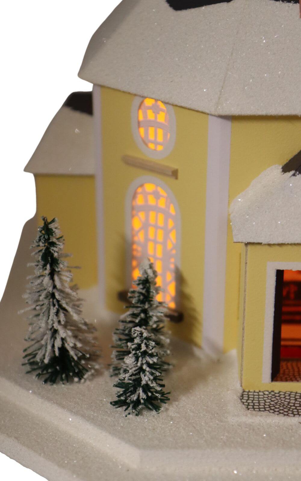 LED Lichterhaus Seiffener Kirche mit beleuchtetem Weihnachtsbaum, 43 cm von Birgit Uhlig_4