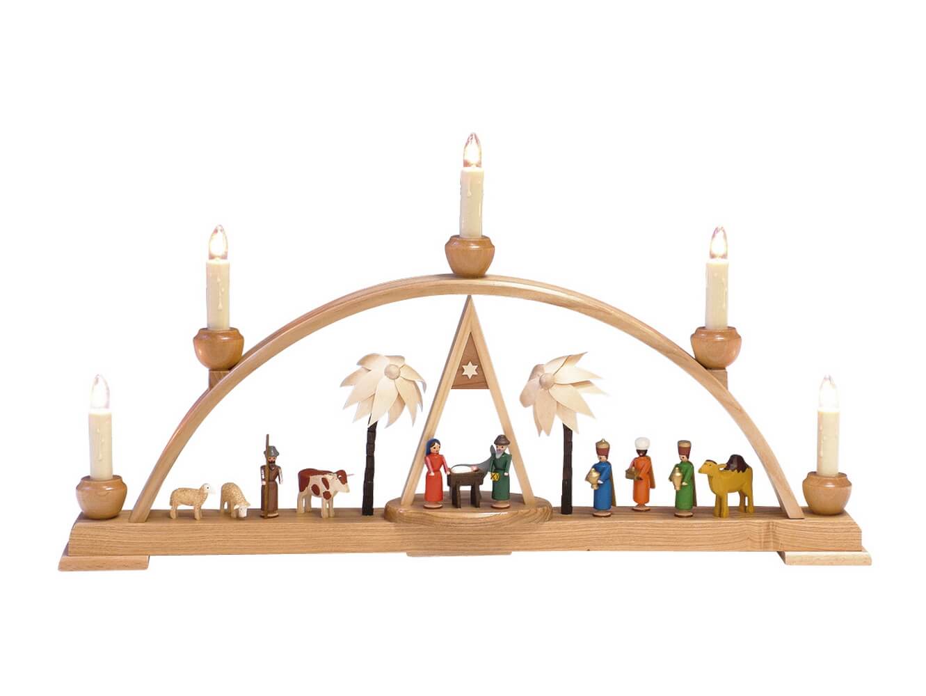 Schwibbogen mit Heiliger Familie, farbig, 51 cm von Knuth Neuber_BIld1