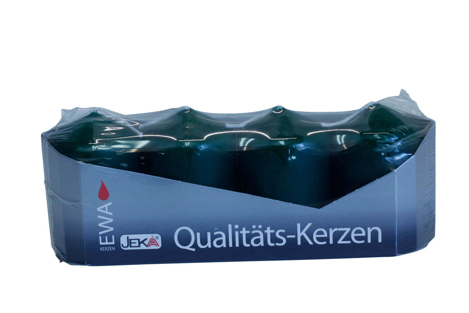 EWA Stumpenkerzen, grün, Ø 40 mm x 60 mm hoch, 4 Stück
