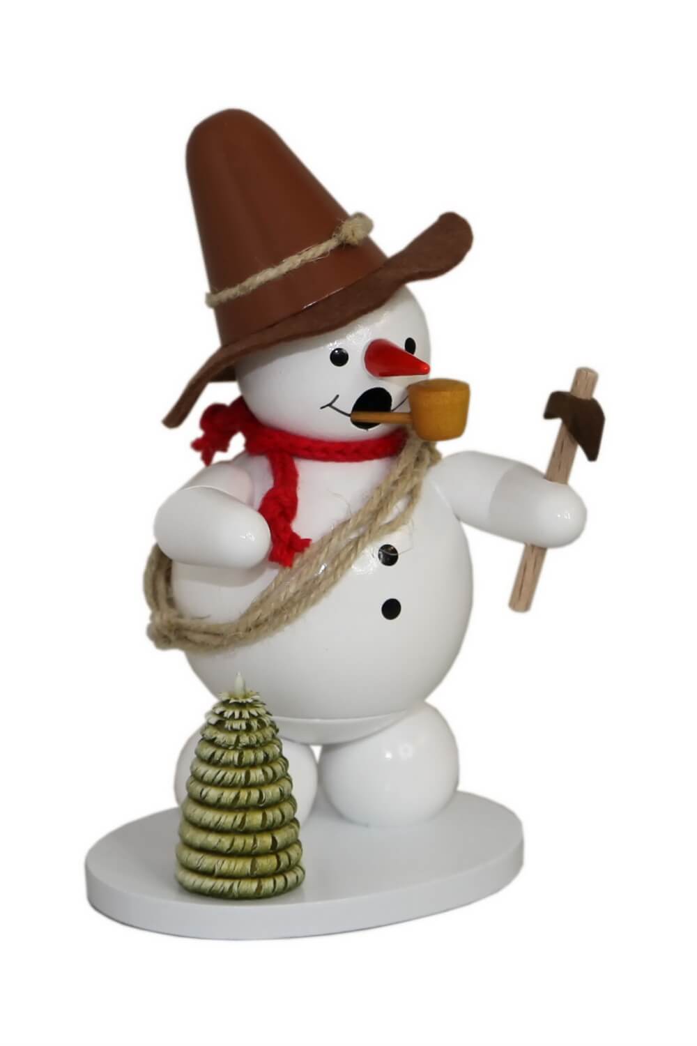 Räuchermännchen Schneemann mit Eispickel, 12 cm von Ralf Zenker