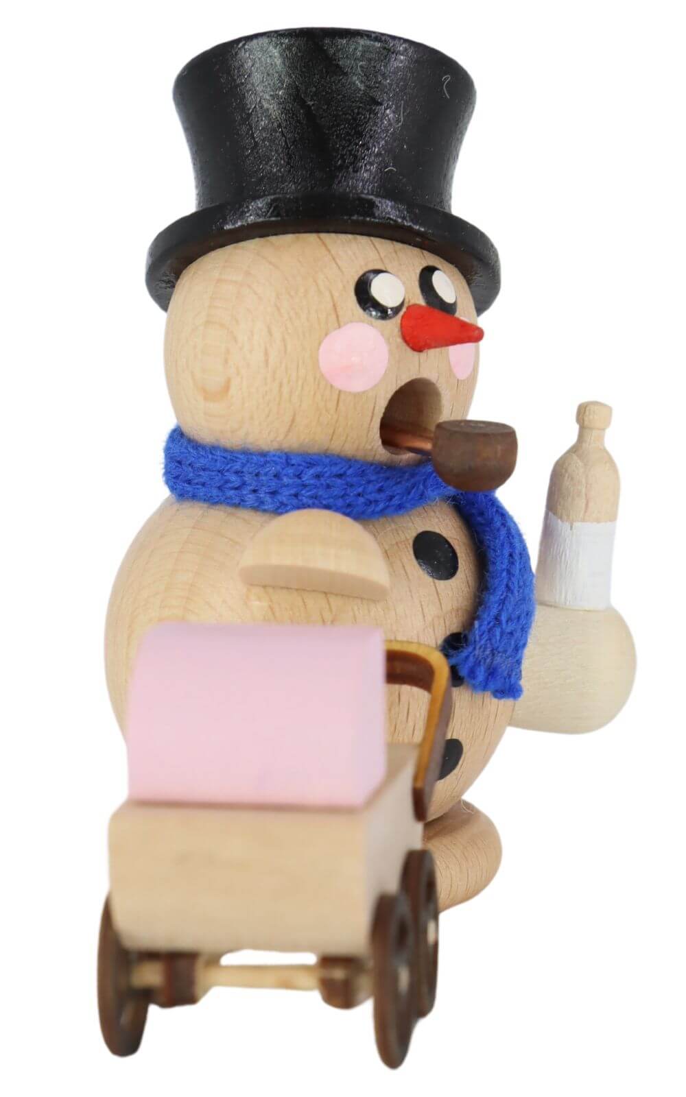 Räuchermann Schneemann stolzer Papa, natur von Gerd Hofmann_3