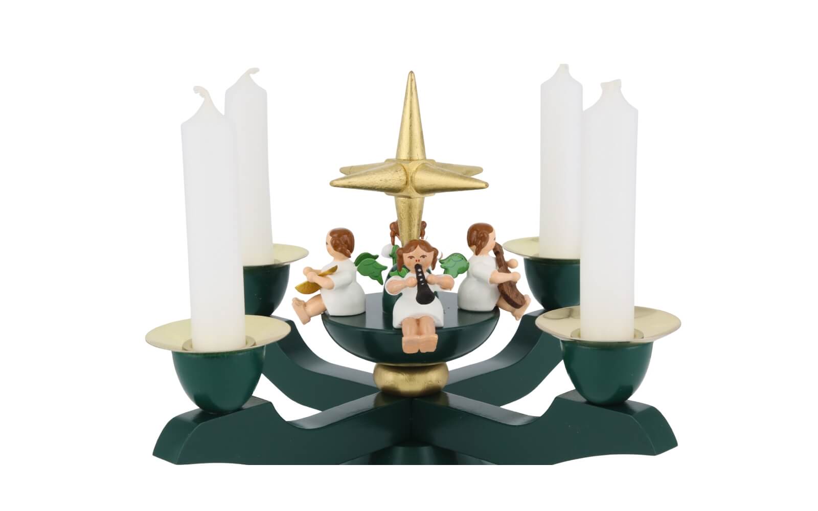 Adventsleuchter mit Weihnachtsengel, grün von Richard Glässer_2