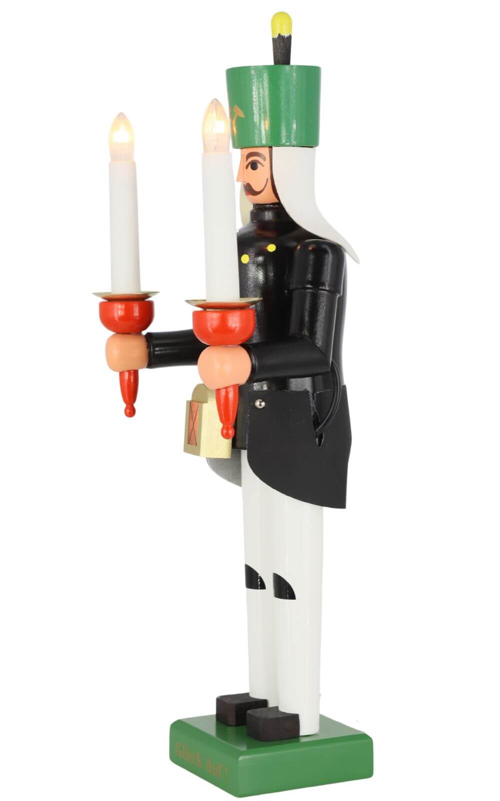 Bergmann mit Bauchlampe, 38 cm, farbig, elektrisch beleuchtet von SEIFFEN.COM_5