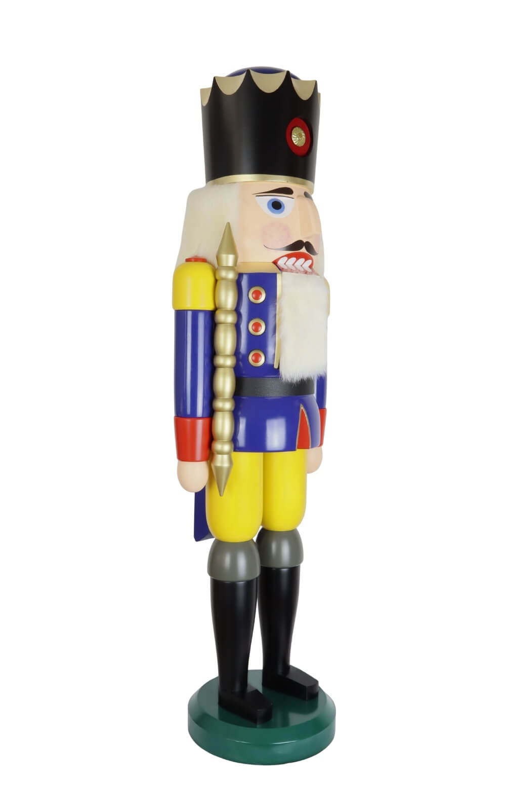 Nussknacker König, blau, 100 cm von Seiffener Volkskunst eG_3