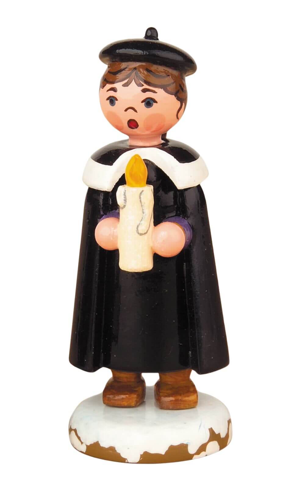 Miniatur Kurrendemädchen mit Kerze von Hubrig Volkskunst