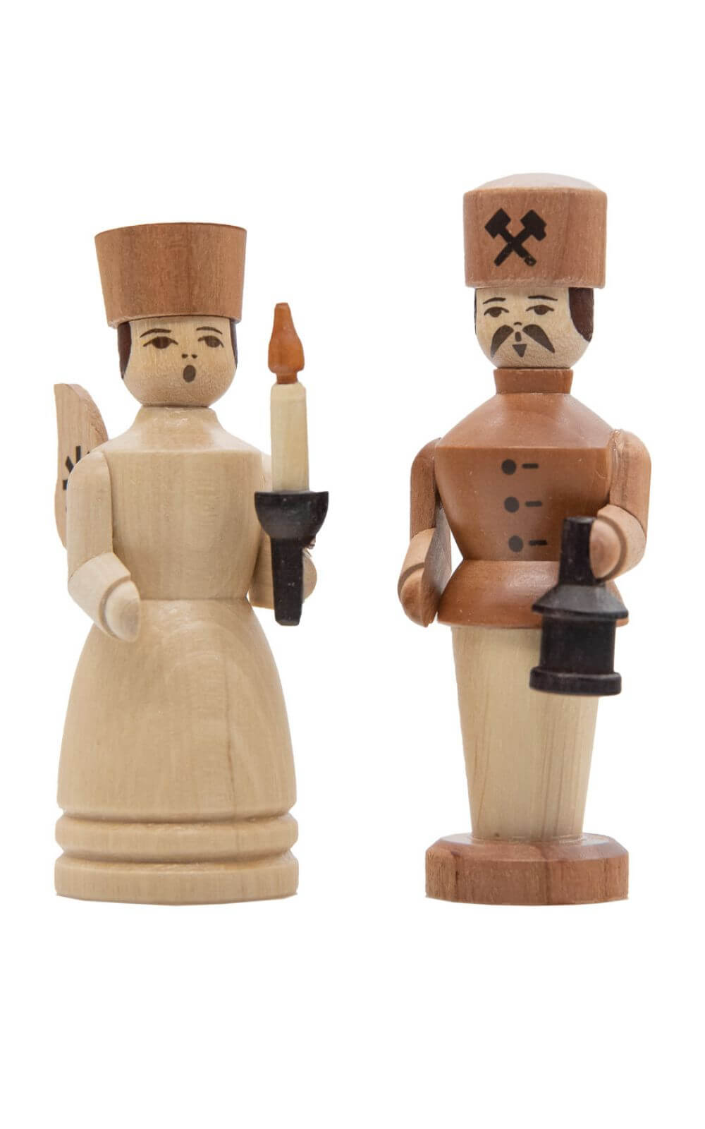 Miniatur Engel und Bergmann, 5 cm von Spielwarenmacher Günther