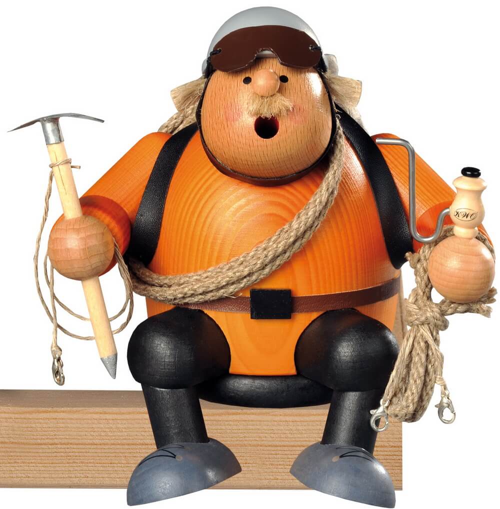 Räuchermännchen Kantenhocker Bergsteiger, 16 cm von KWO