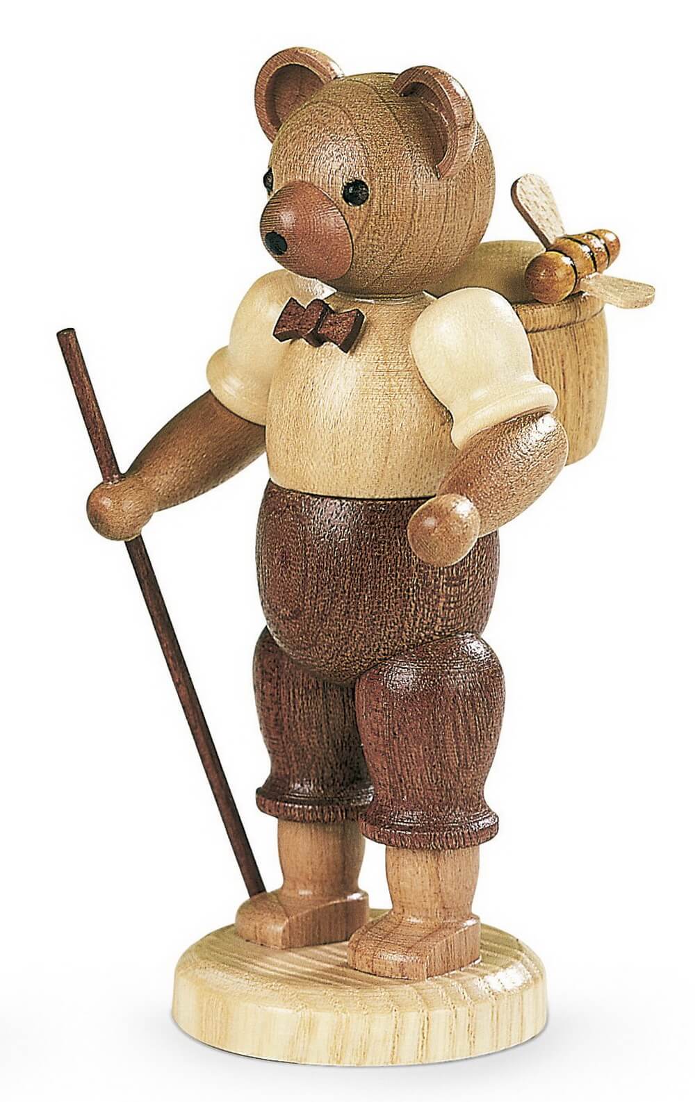Miniatur Teddy - Junge mit Korb, natur, 10 cm von Müller Kleinkunst