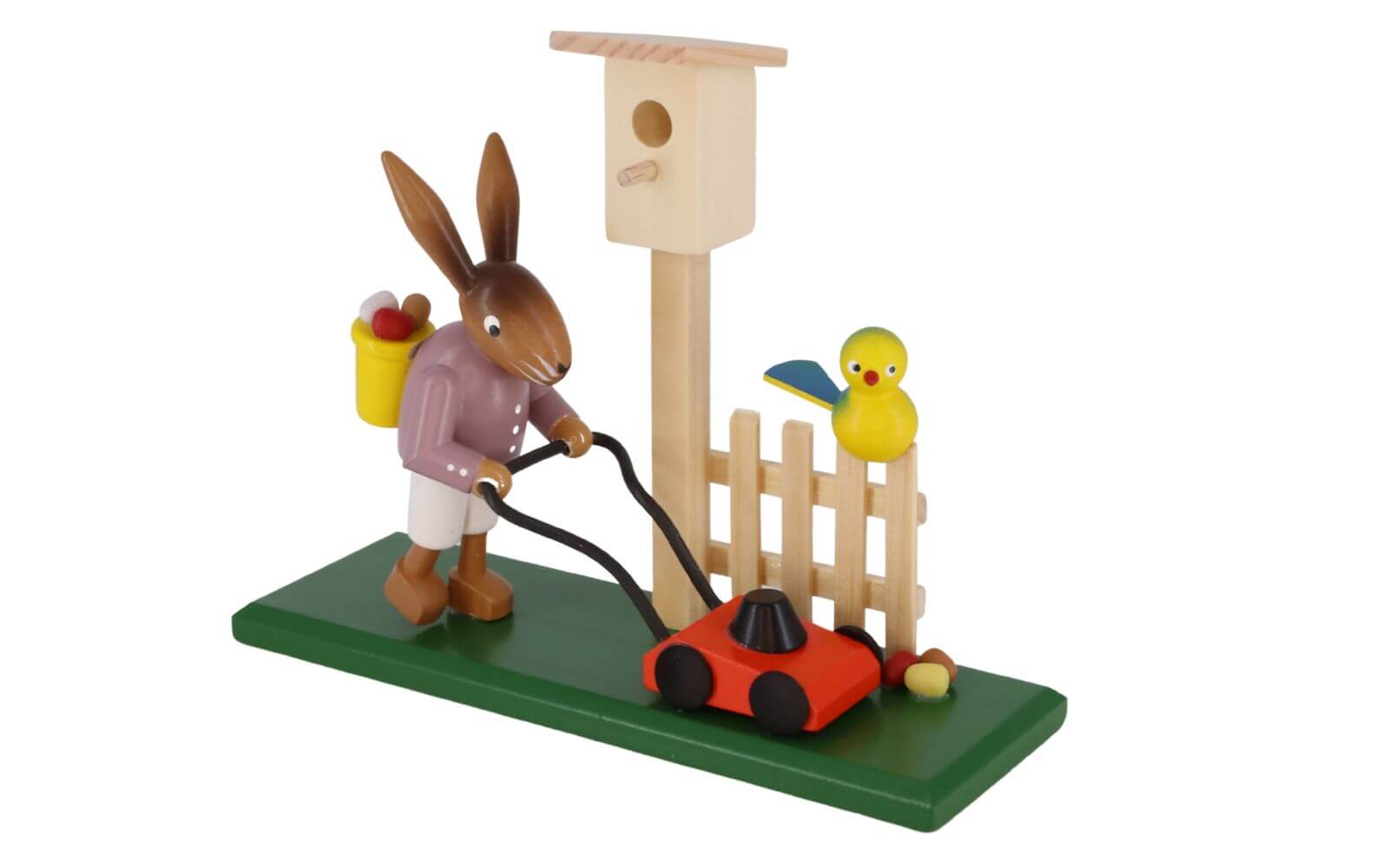 Osterhase mit Rasenmäher, 12 cm, farbig von SEIFFEN.COM_3